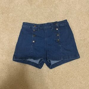 Cute denim button shorts